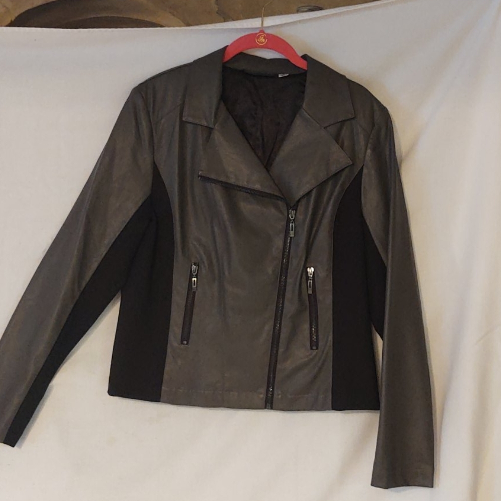 Jacket faux leather